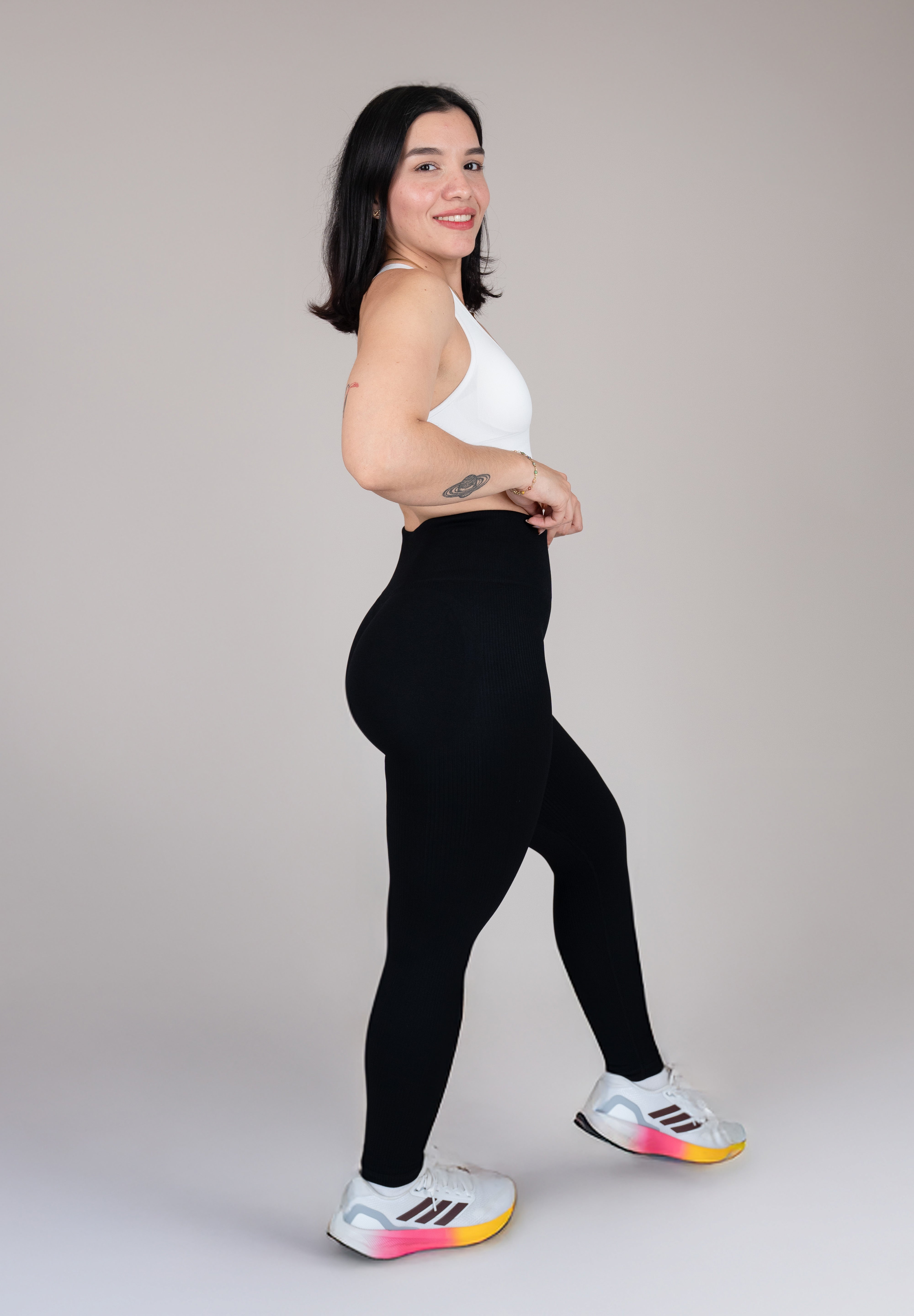 Legging rib negro