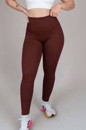 Legging rib chocolate