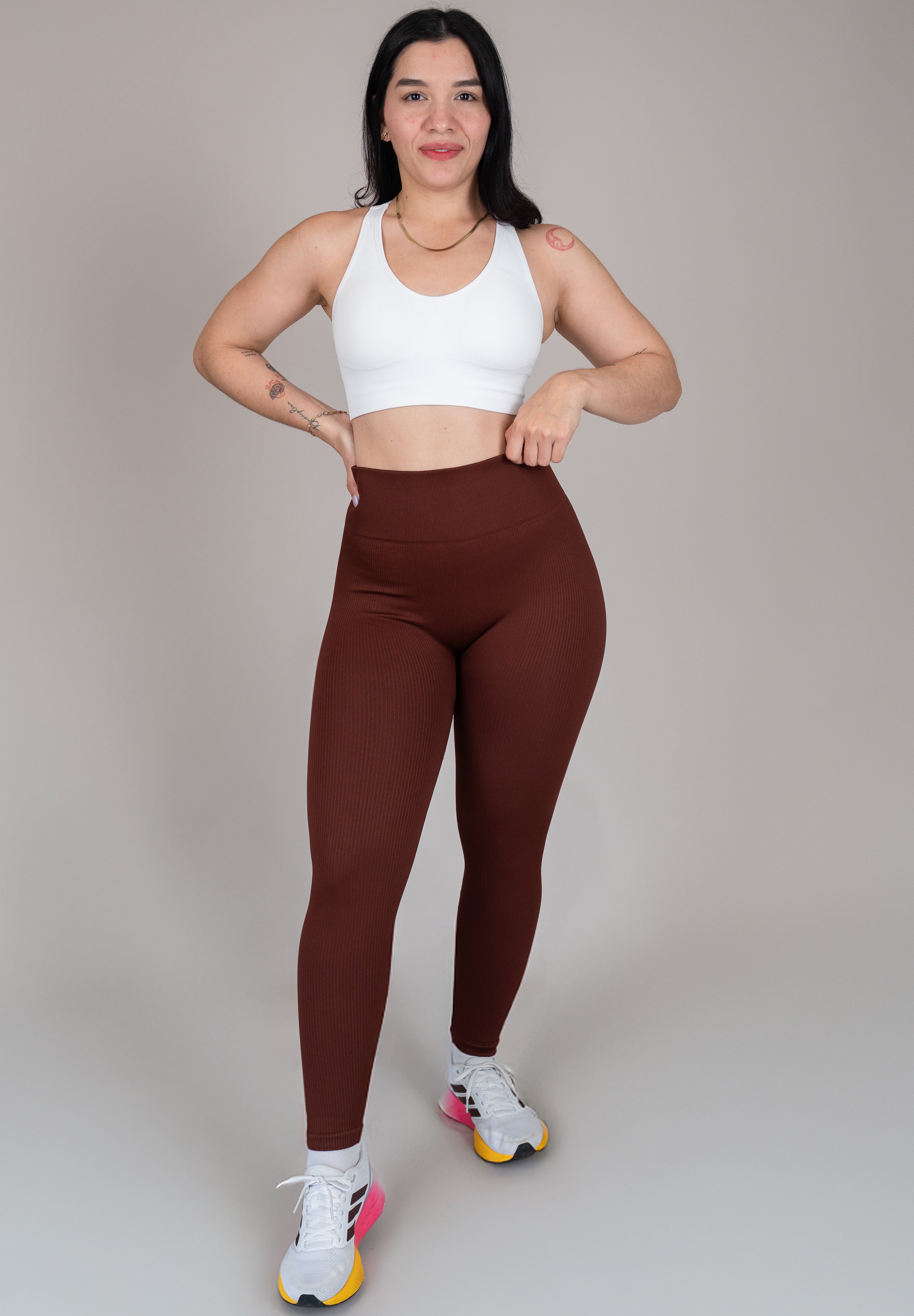 Legging rib chocolate