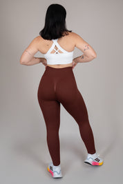 Legging rib chocolate