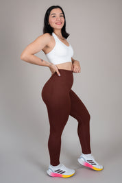 Legging rib chocolate