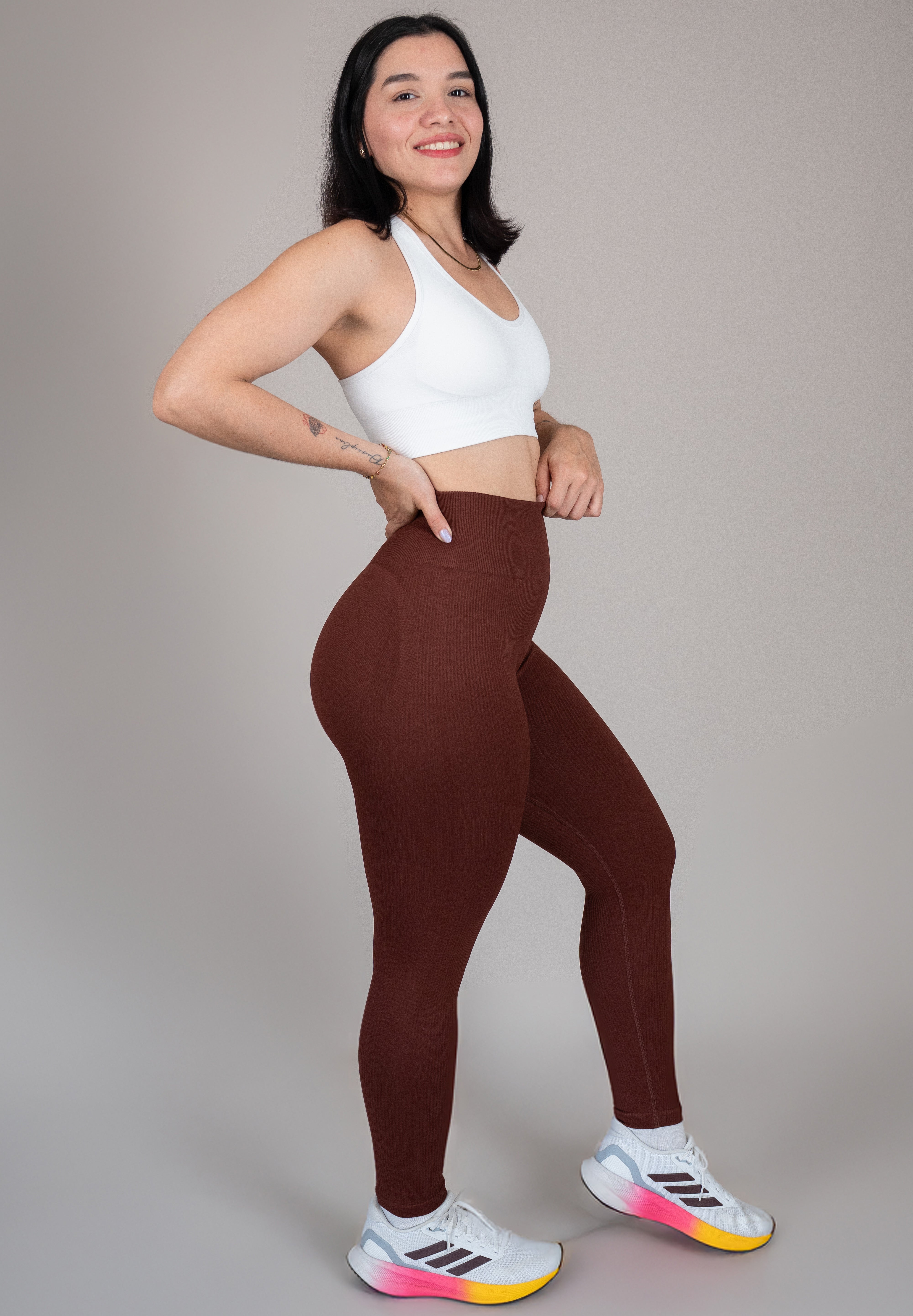 Legging rib chocolate