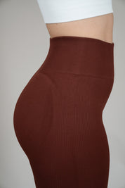 Legging rib chocolate