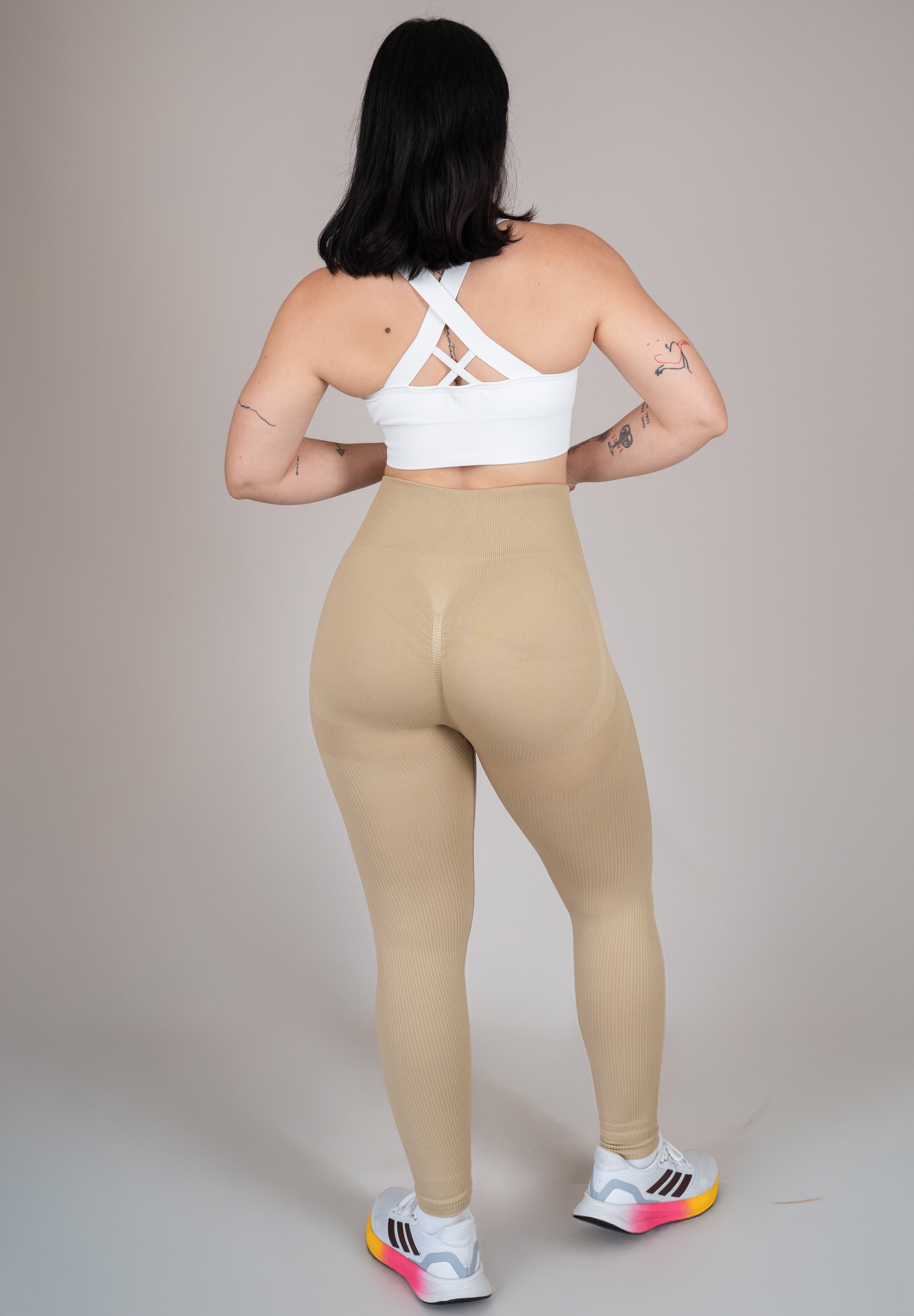 Legging rib beige