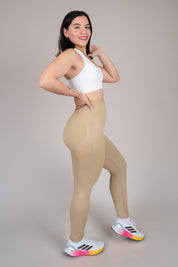 Legging rib beige