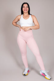 Legging rib rosado