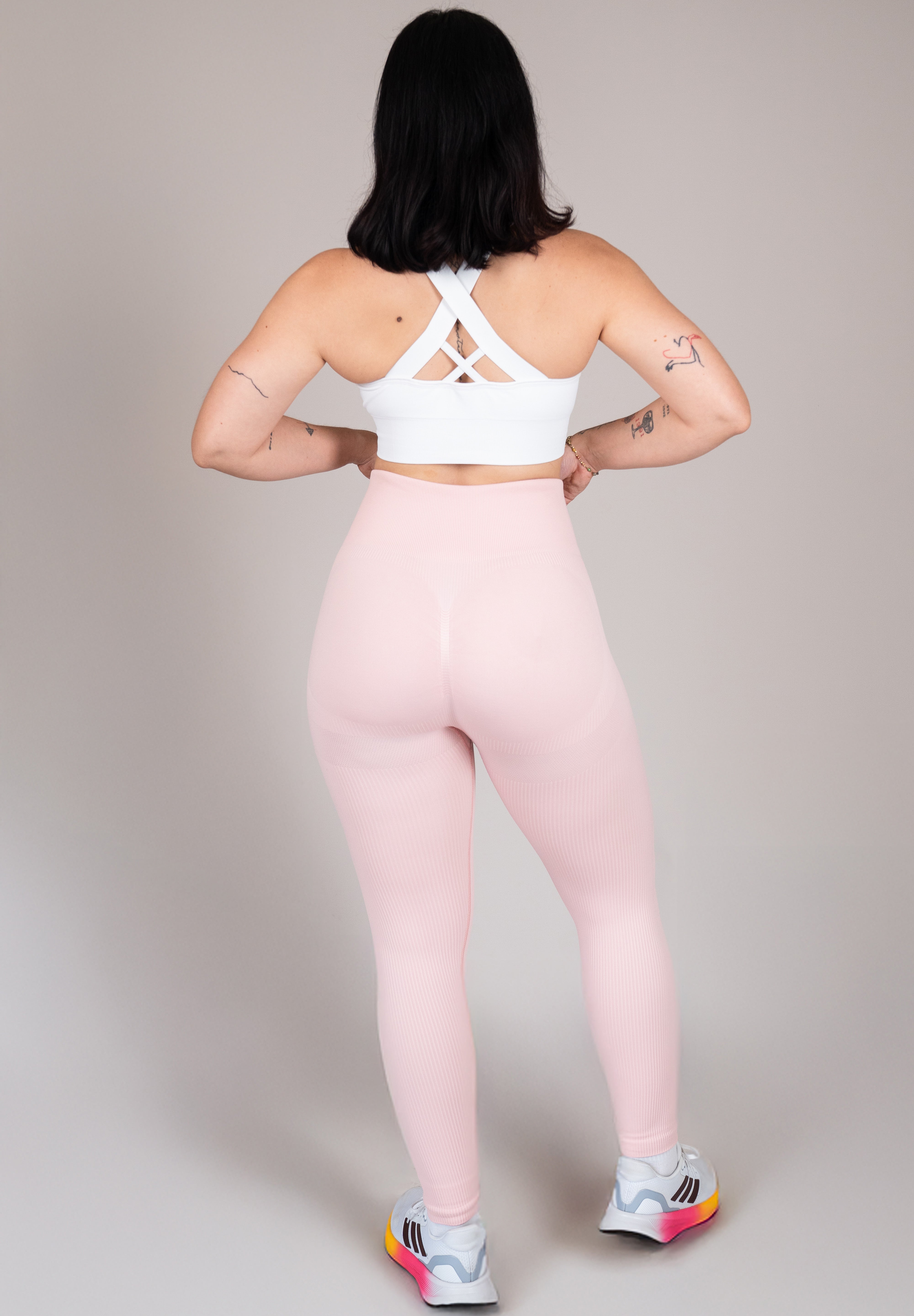 Legging rib rosado