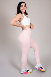 Legging rib rosado