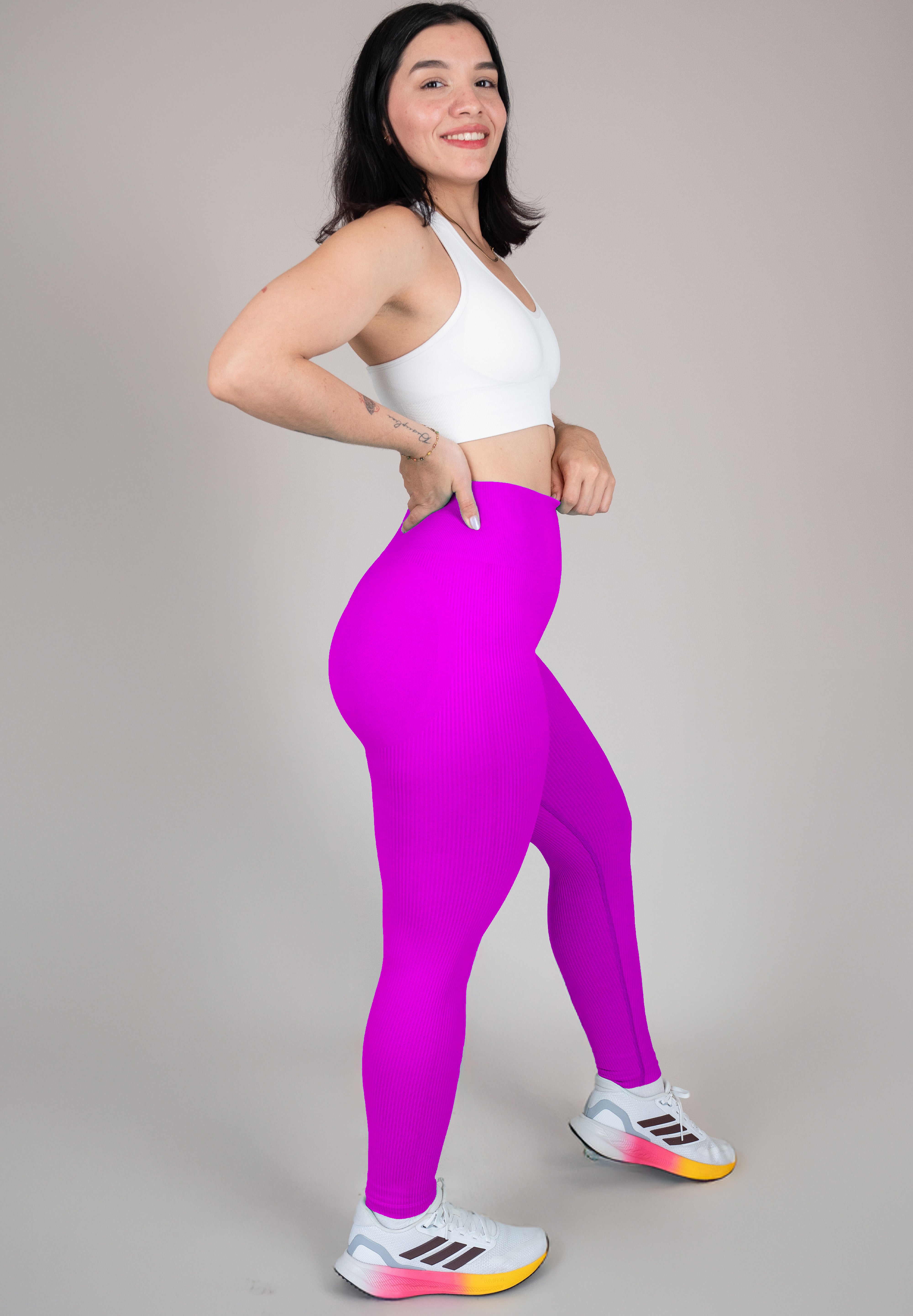 Legging rib fucsia