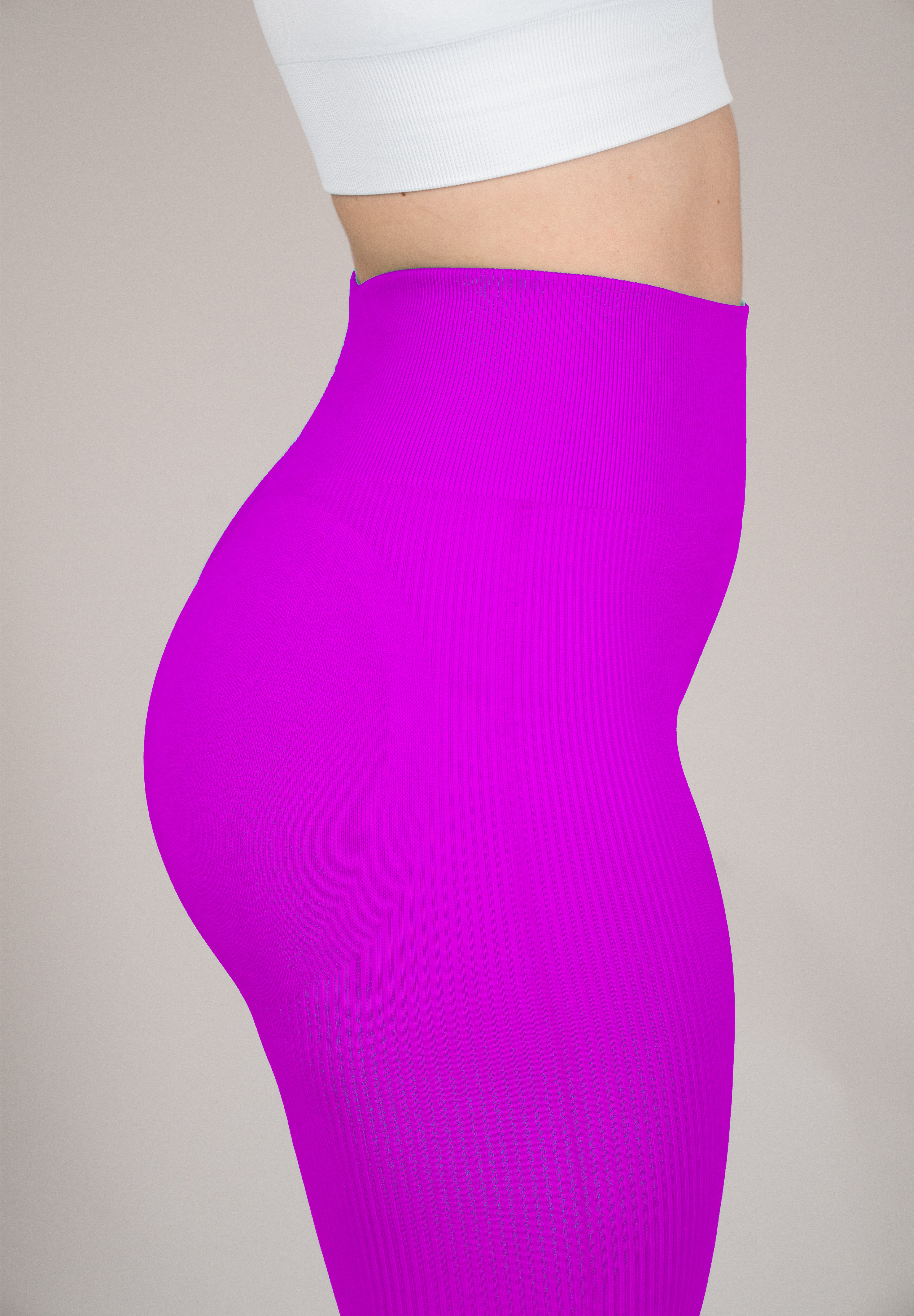 Legging rib fucsia