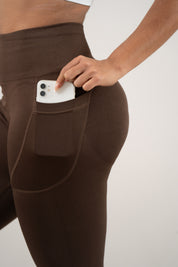 Legging Pocket café