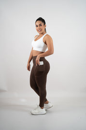 Legging Pocket café