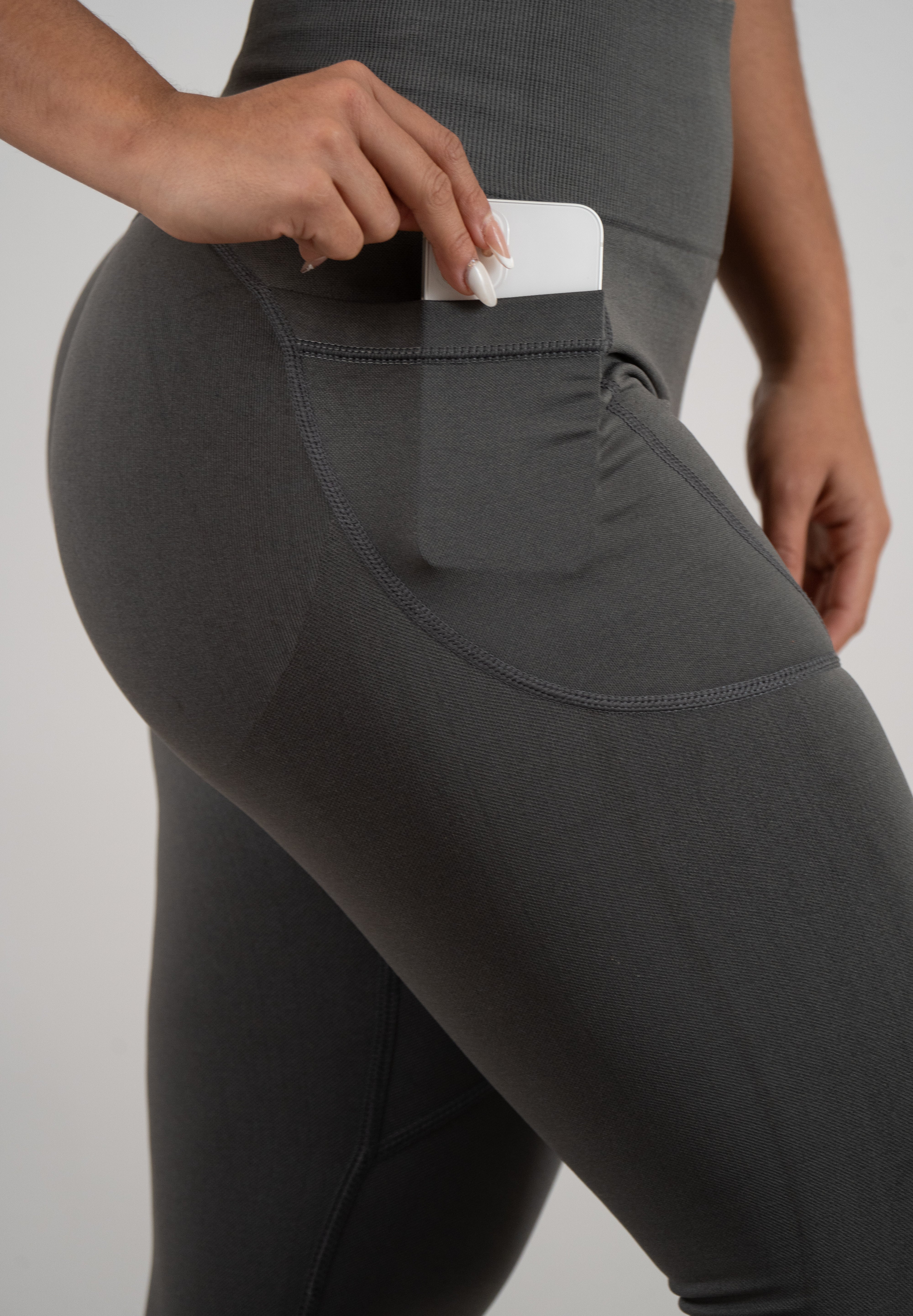 Legging Pocket plomo