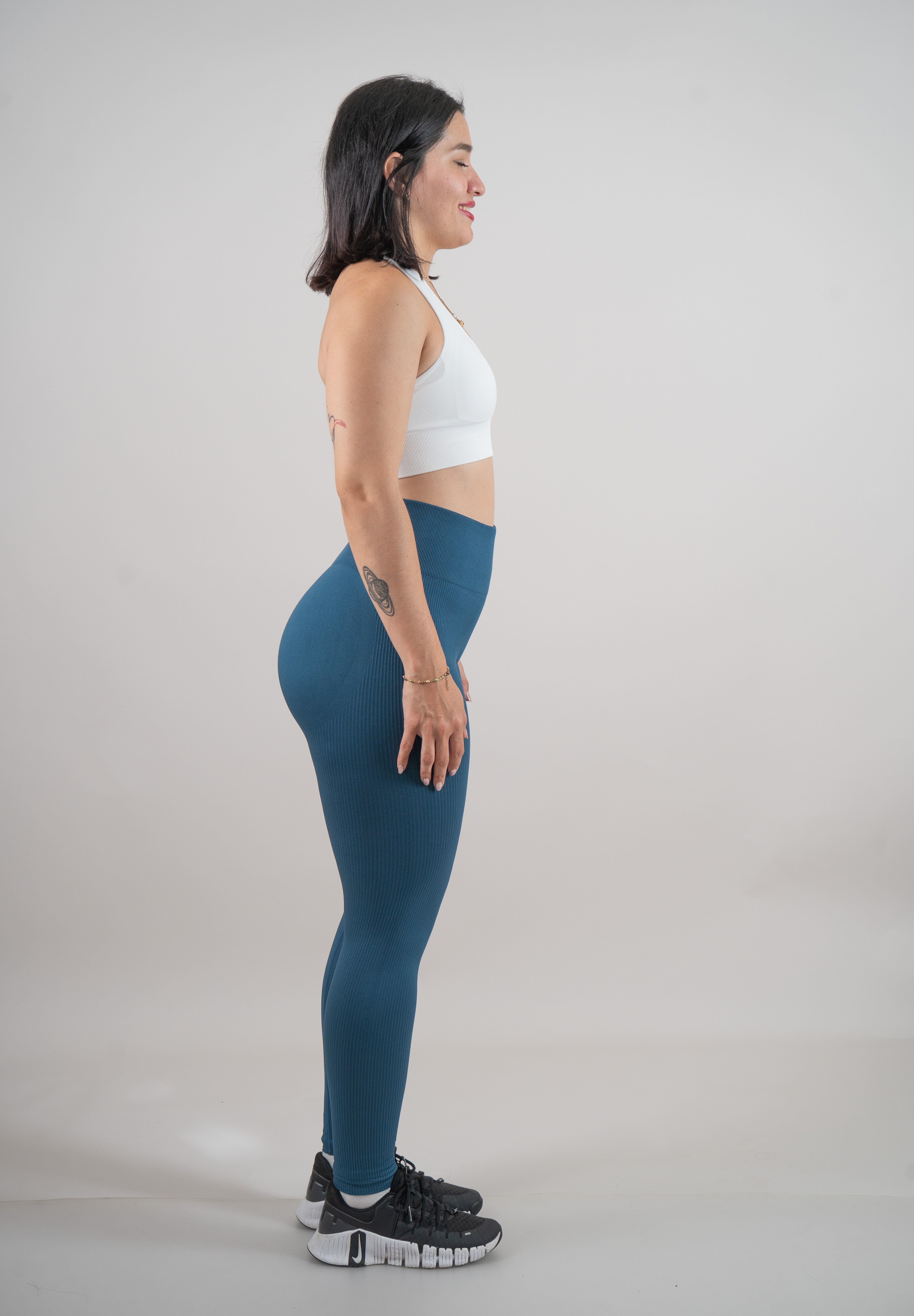 Legging rib cobalto
