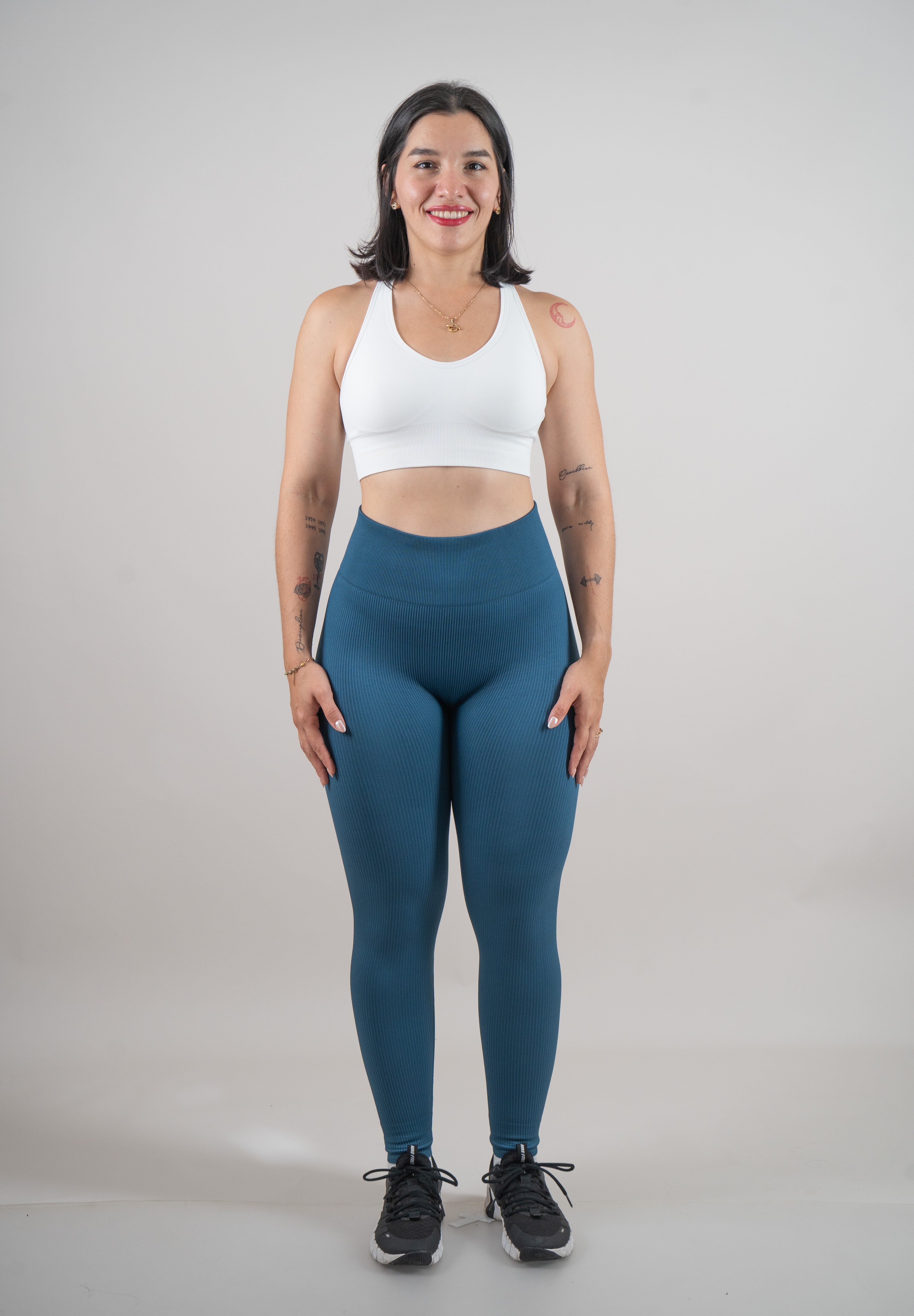 Legging rib cobalto