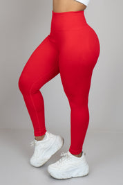 Legging rib rojo
