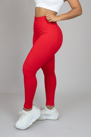 Legging rib rojo