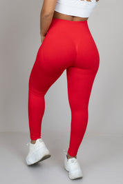 Legging rib rojo