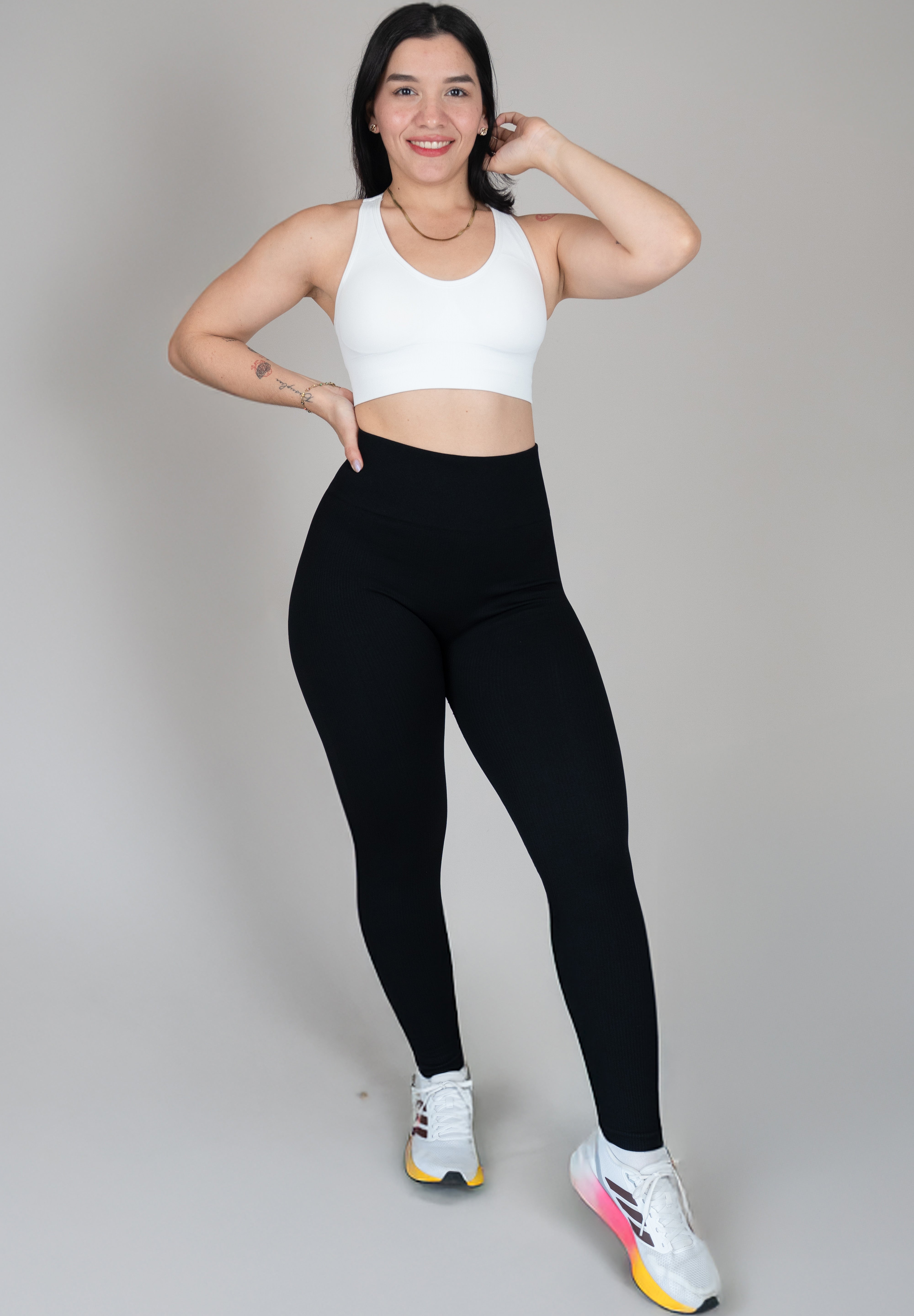 Legging rib negro