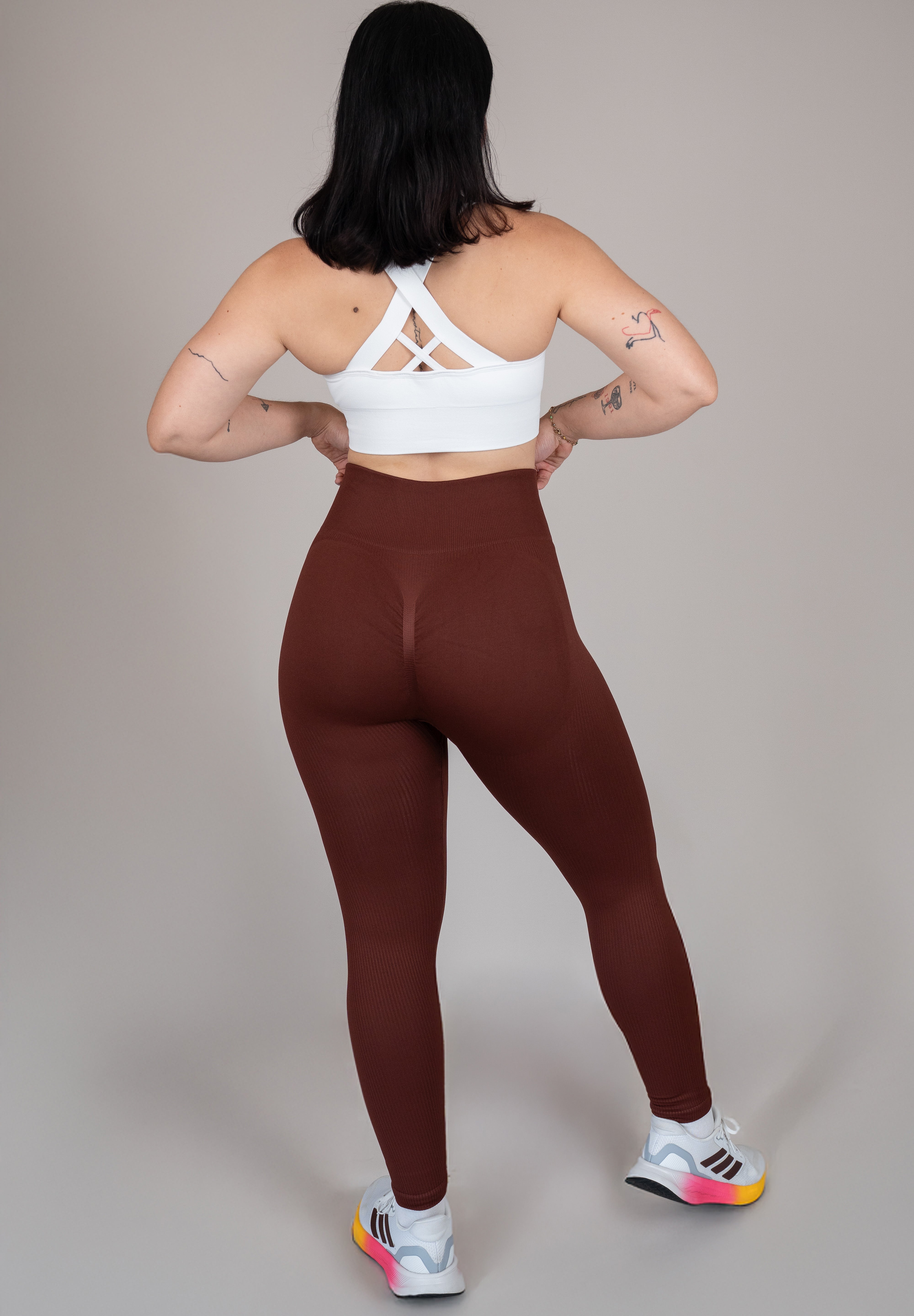 Legging rib chocolate