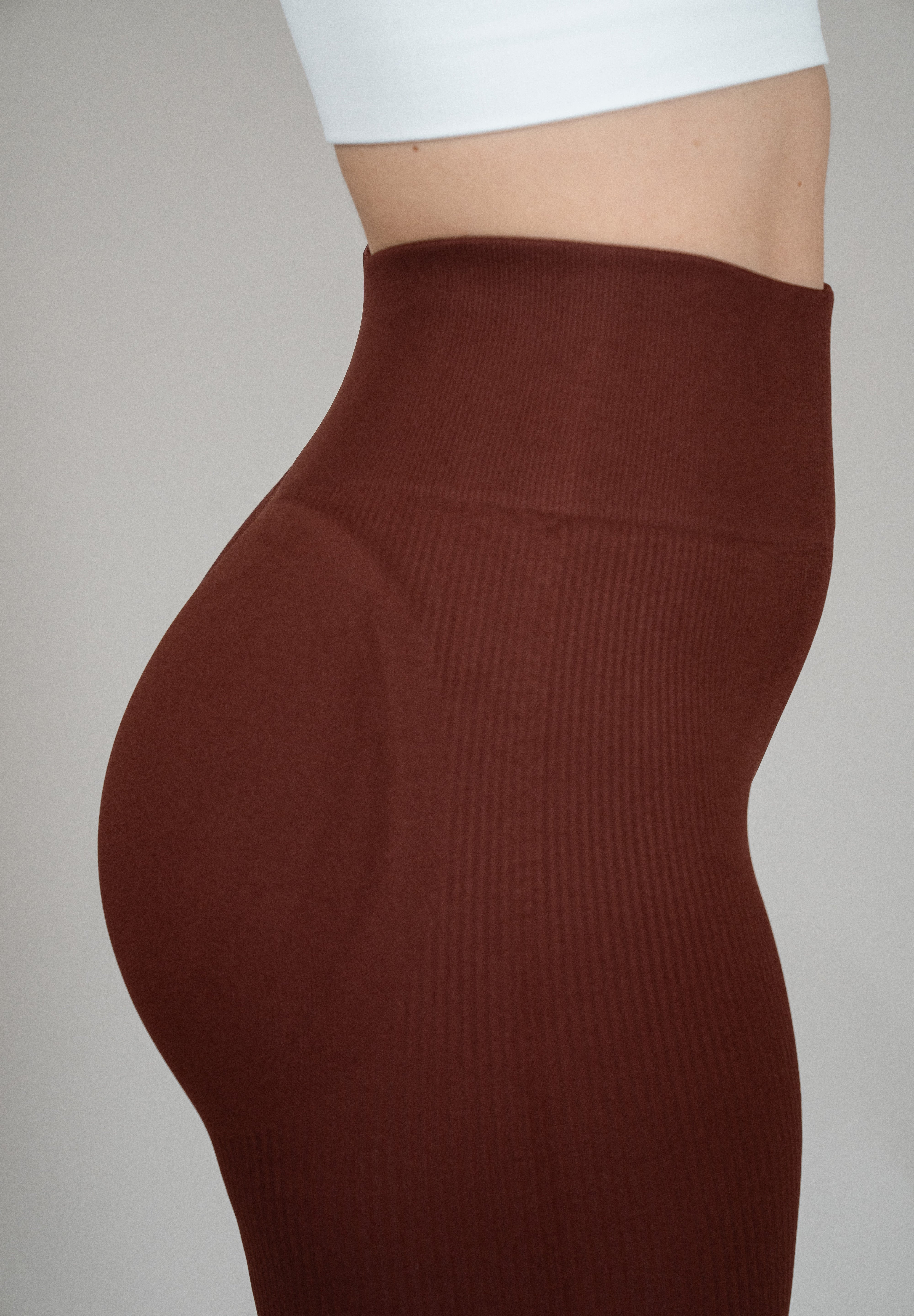 Legging rib chocolate