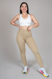 Legging rib beige