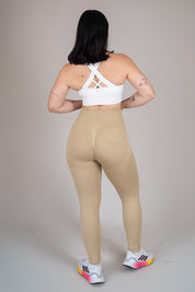 Legging rib beige