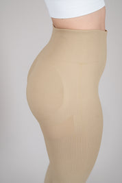 Legging rib beige