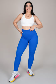 Legging rib azul