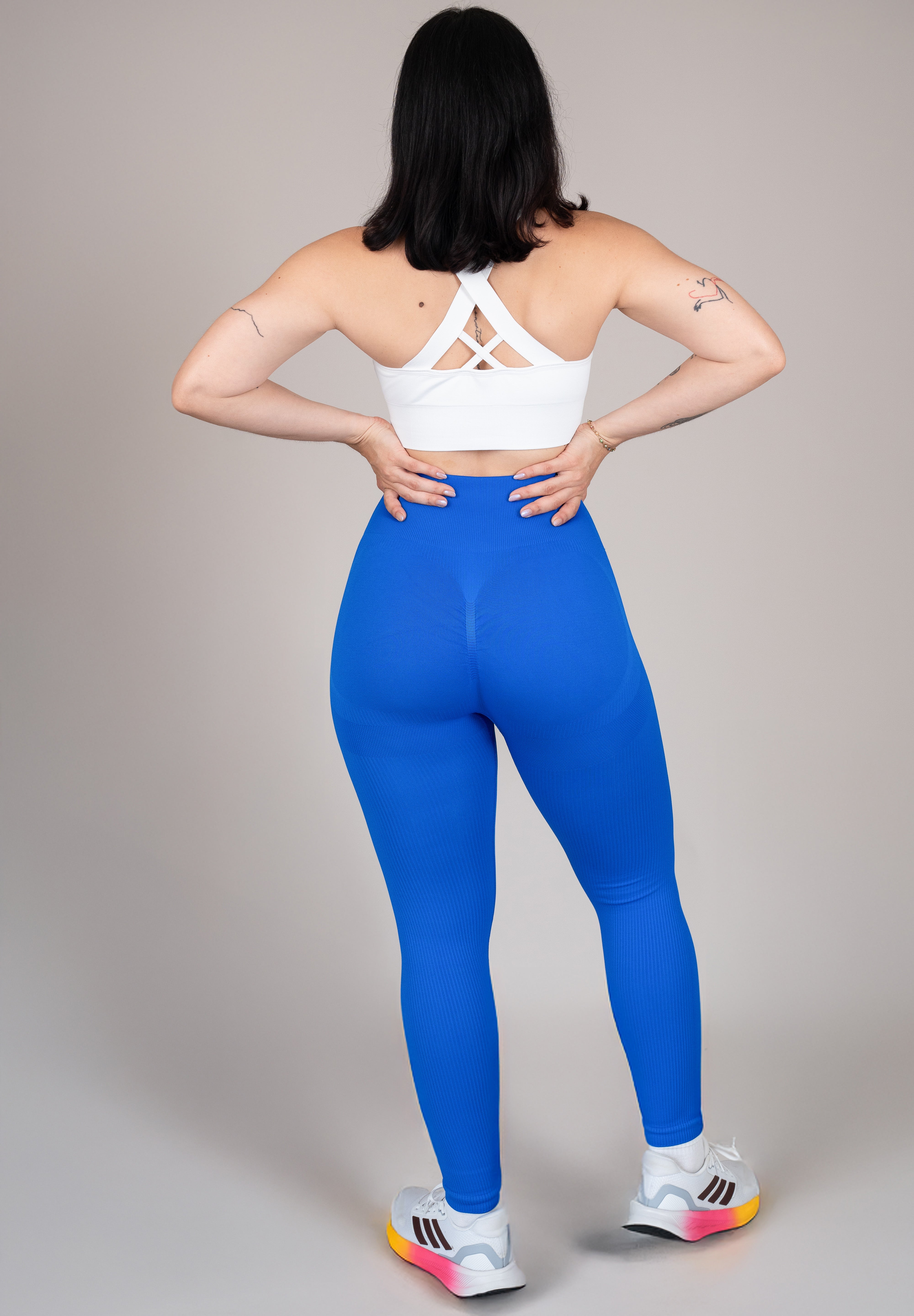 Legging rib azul