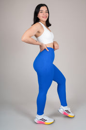 Legging rib azul