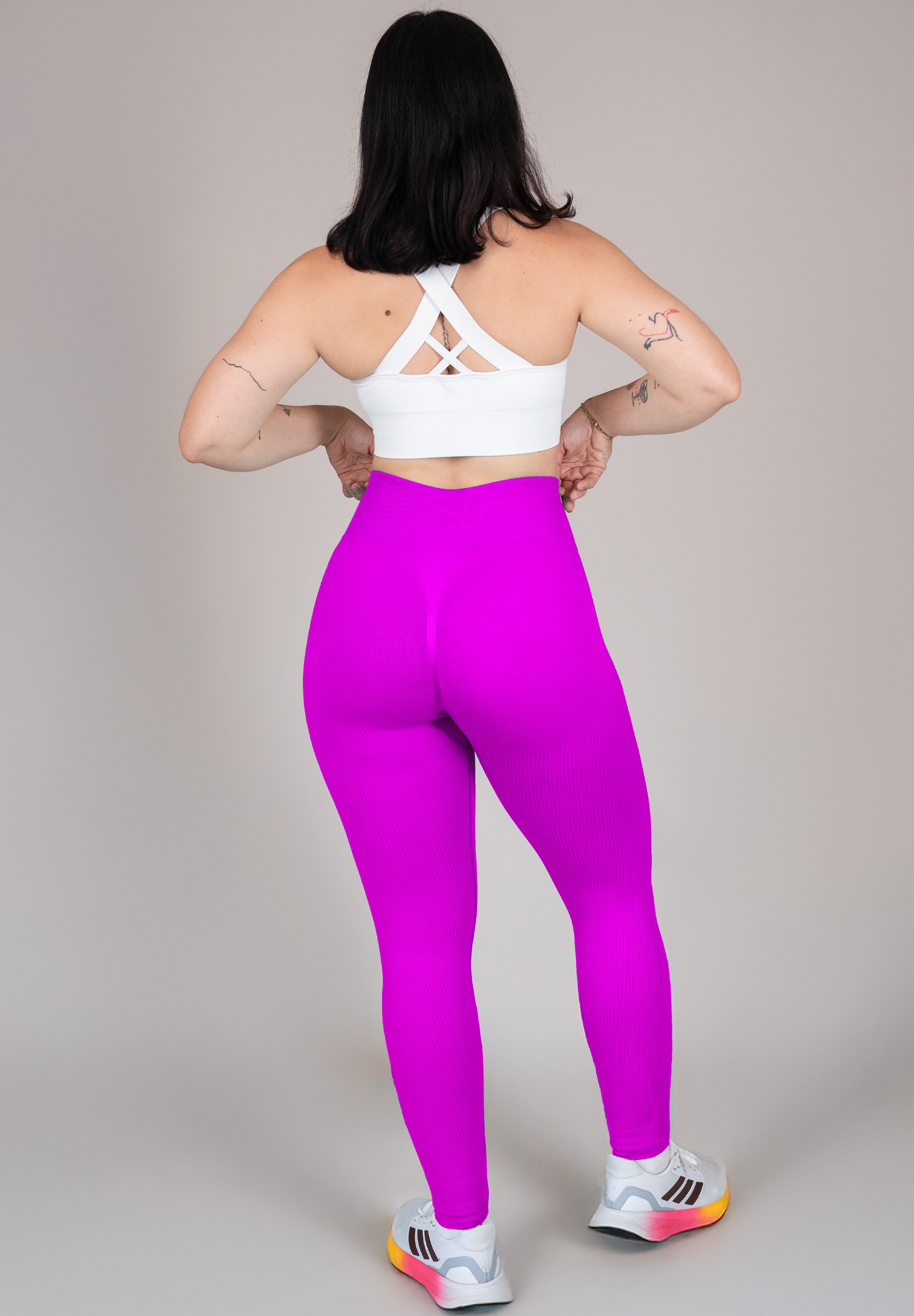 Legging rib fucsia