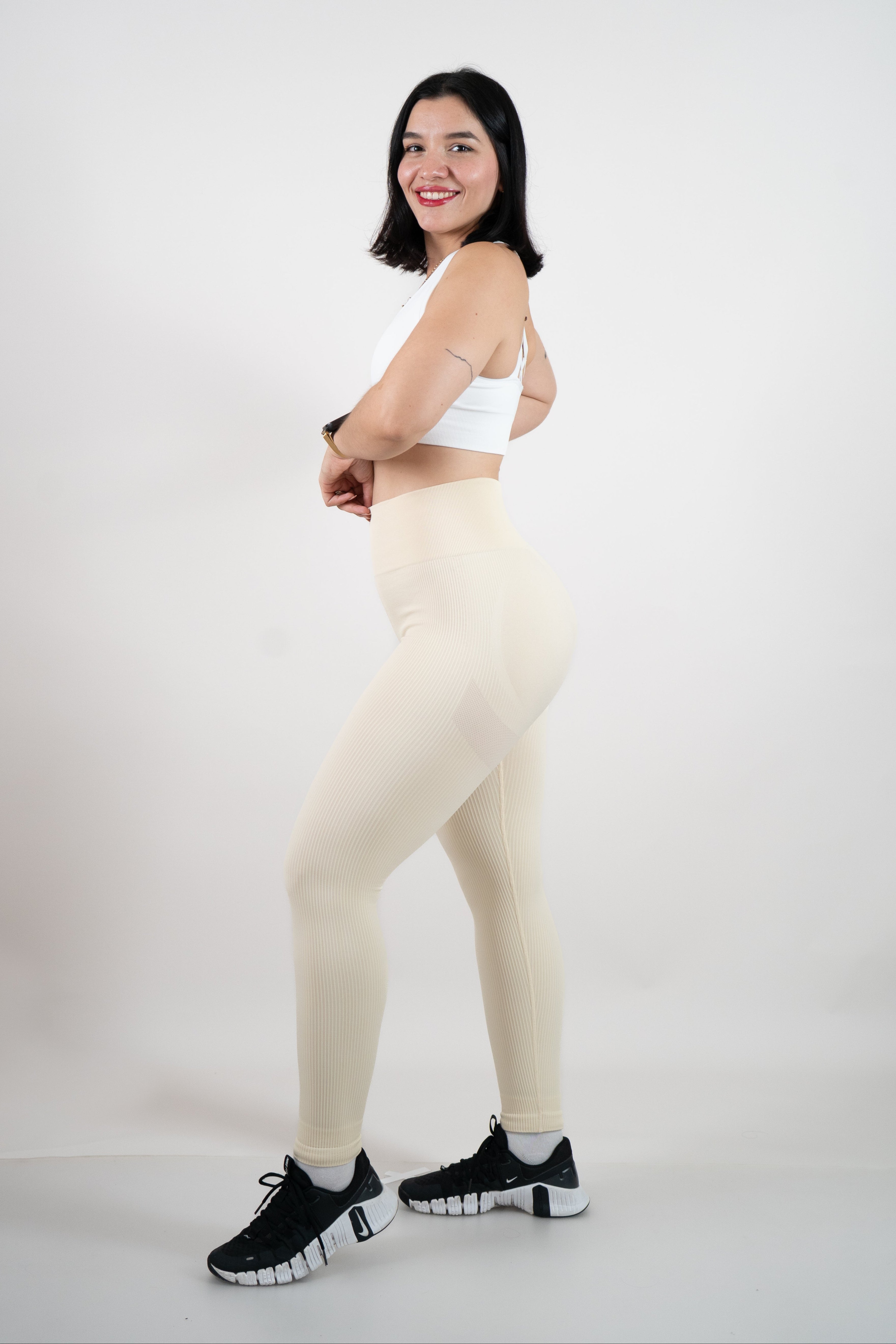 Legging rib crema
