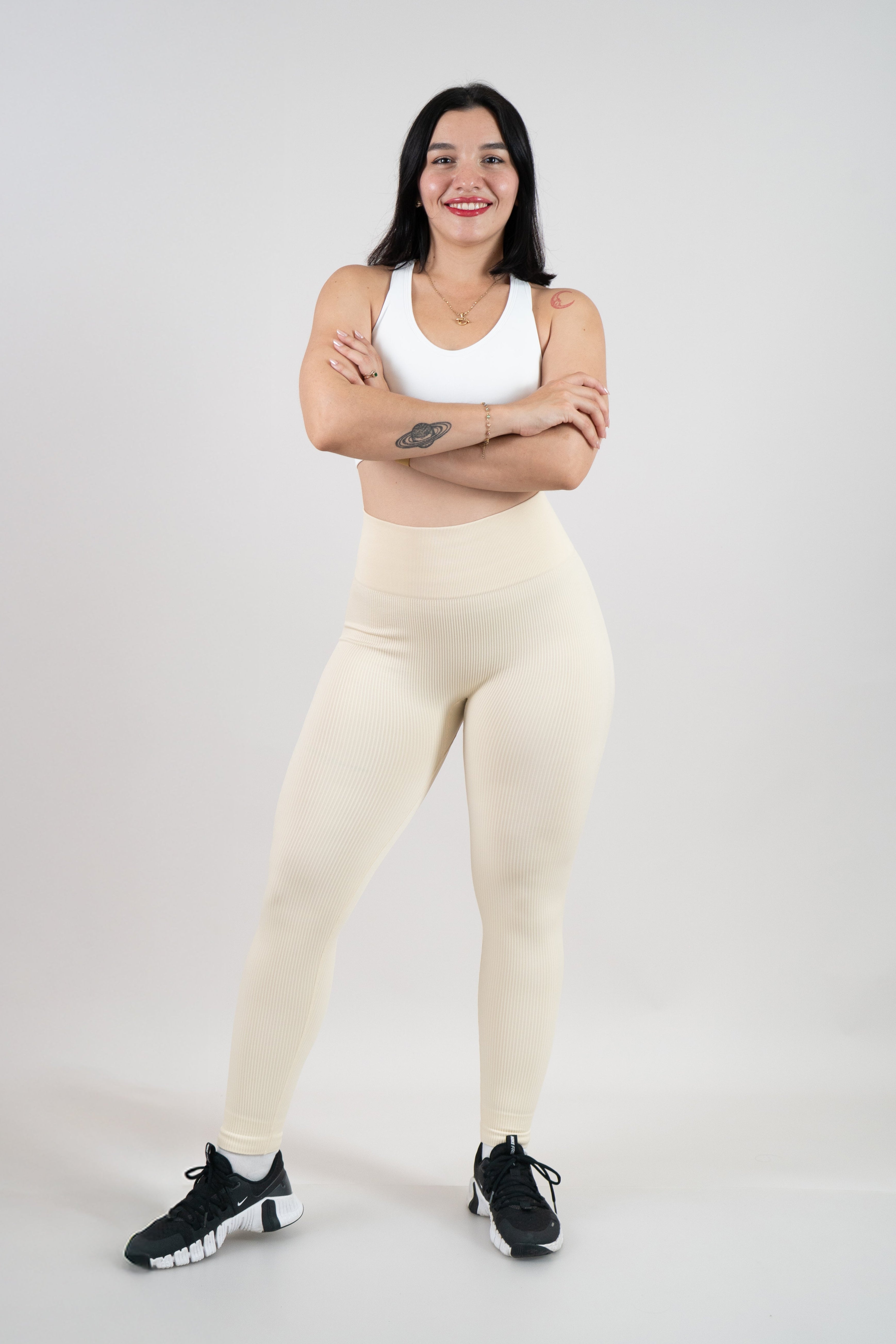 Legging rib crema