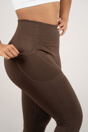 Legging Pocket café