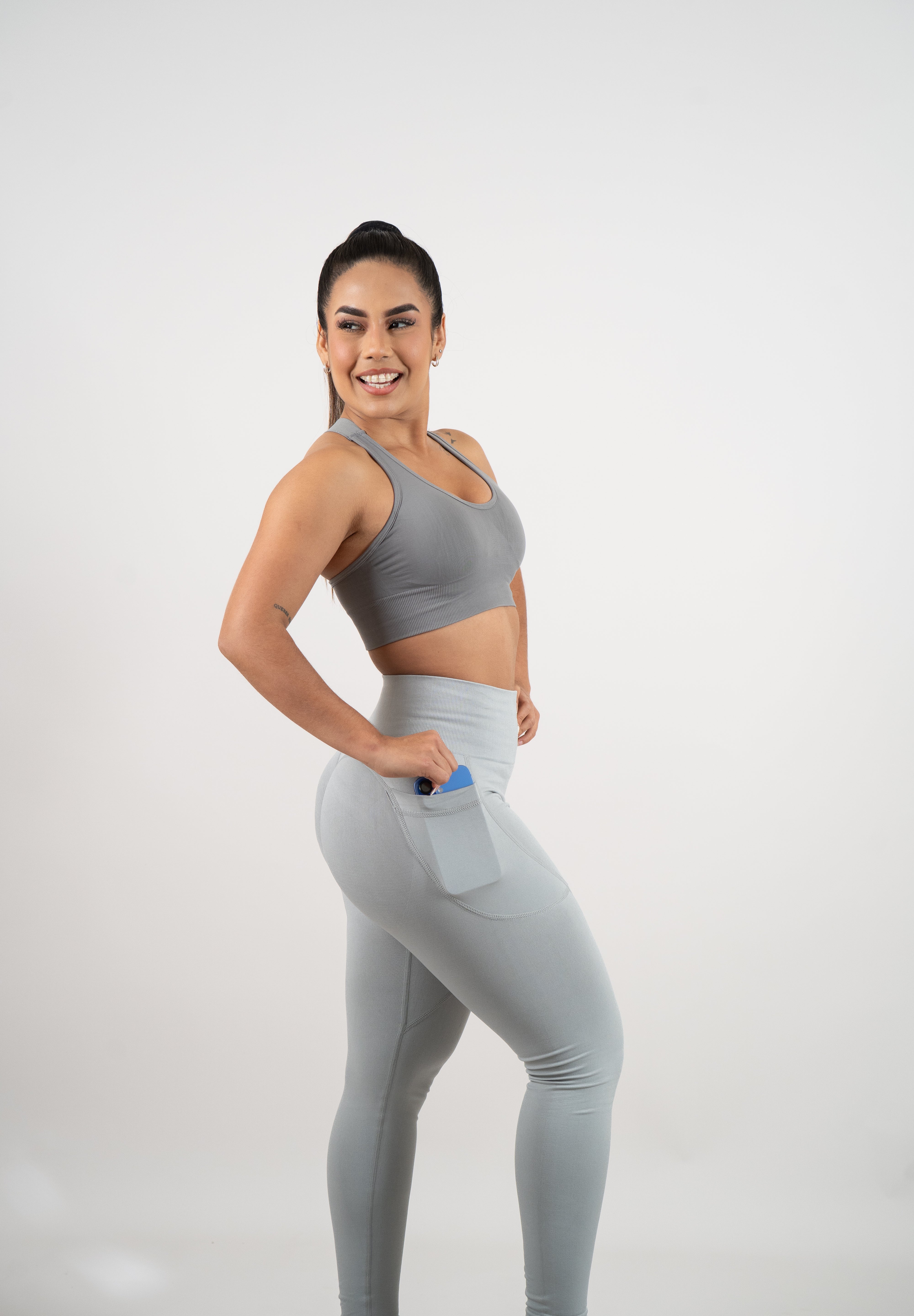 Legging Pocket plata
