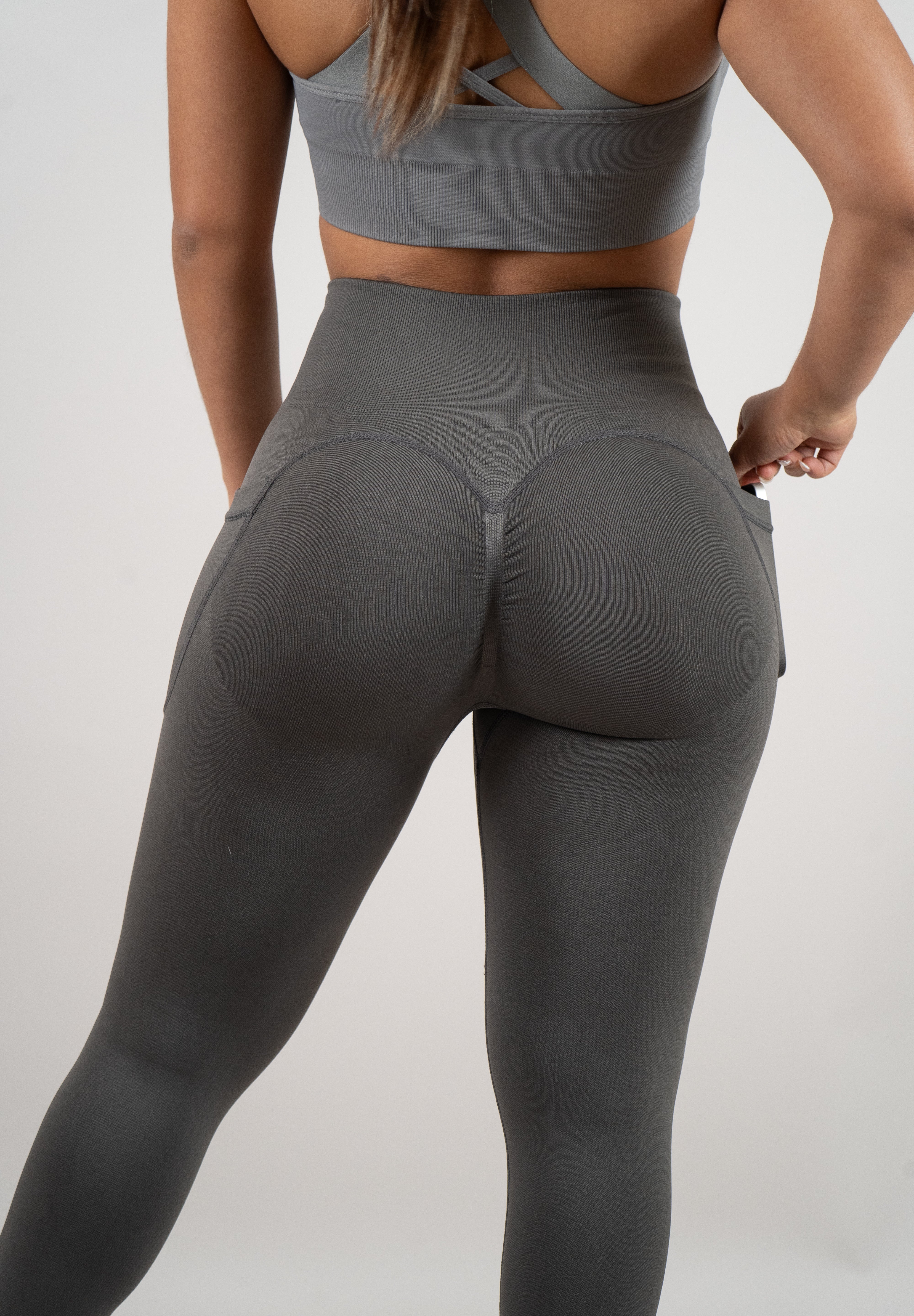 Legging Pocket plomo