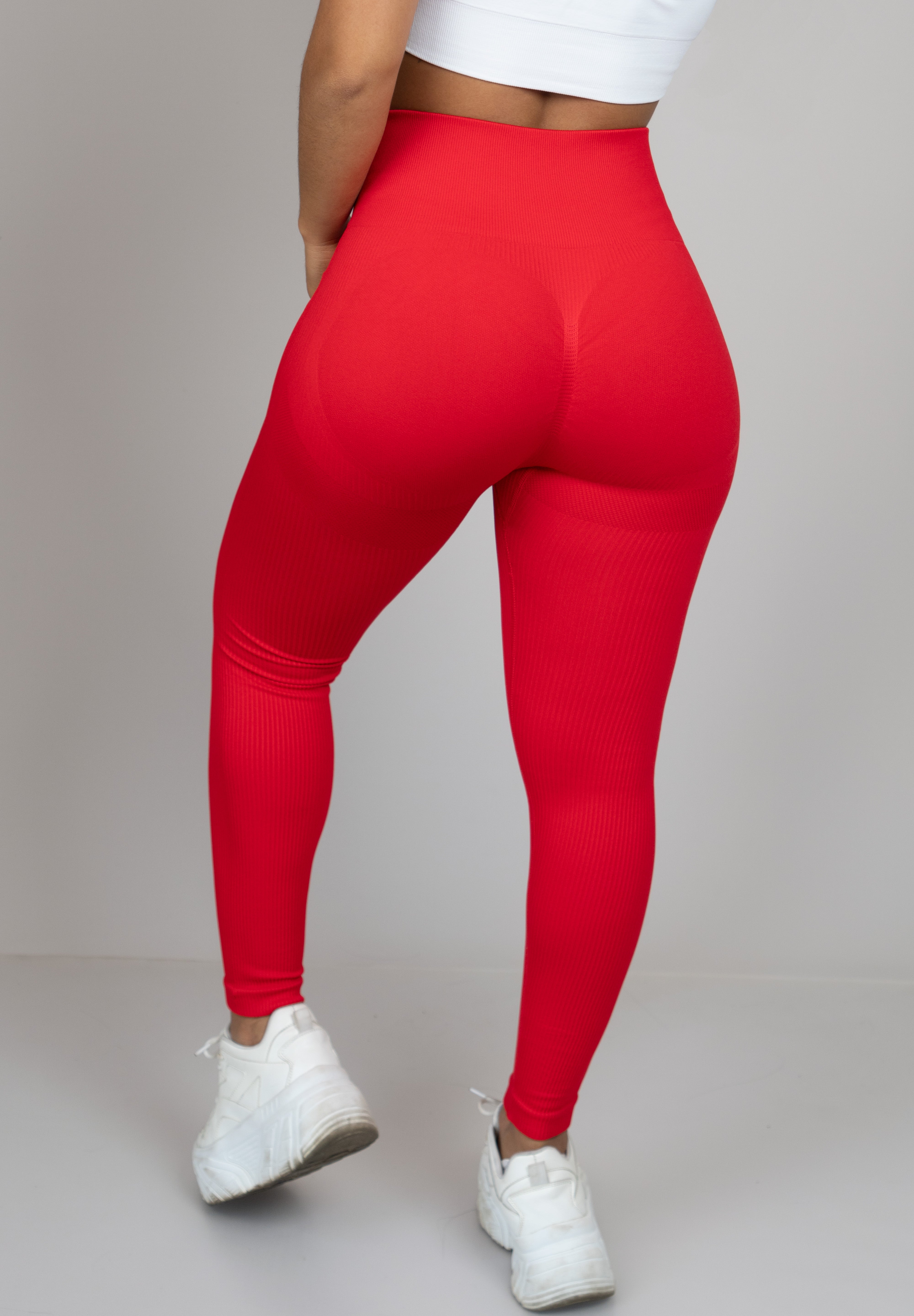 Legging rib rojo